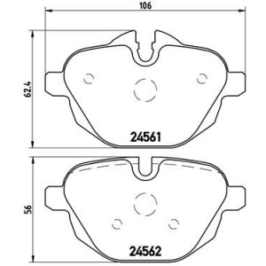 Brake Pad Set, disc brake BREMBO P06064