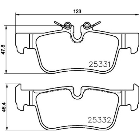 Brake Pad Set, disc brake BREMBO P06094