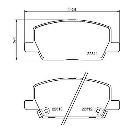 Σετ τακάκια, δισκόφρενα BREMBO P07012