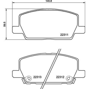 Brake Pad Set, disc brake BREMBO P07012