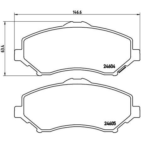 Brake Pad Set, disc brake BREMBO P11022