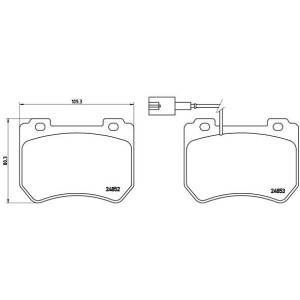 Brake Pad Set, disc brake BREMBO P23129
