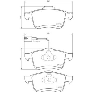 Brake Pad Set, disc brake BREMBO P23130