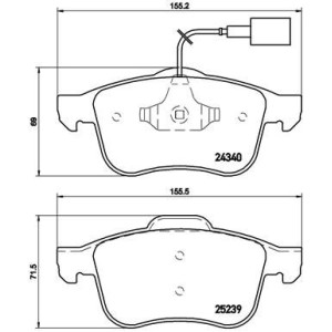 Σετ τακάκια, δισκόφρενα BREMBO P23132