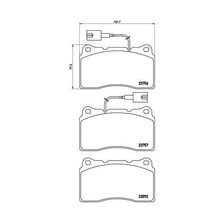 Σετ τακάκια, δισκόφρενα BREMBO P23134