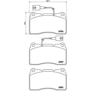 Σετ τακάκια, δισκόφρενα BREMBO P23134