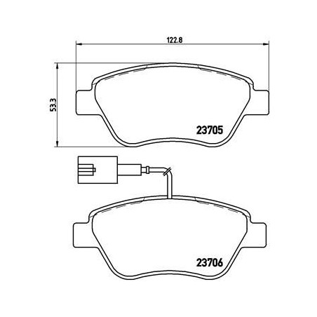 Σετ τακάκια, δισκόφρενα BREMBO P23141