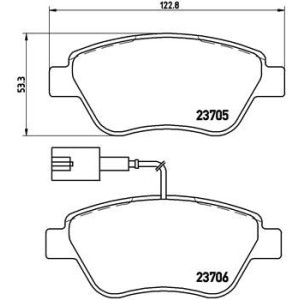 Σετ τακάκια, δισκόφρενα BREMBO P23141
