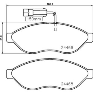 Σετ τακάκια, δισκόφρενα BREMBO P23144