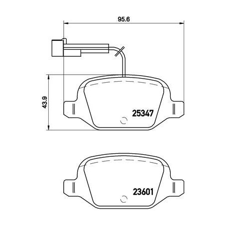 Brake Pad Set, disc brake BREMBO P23146