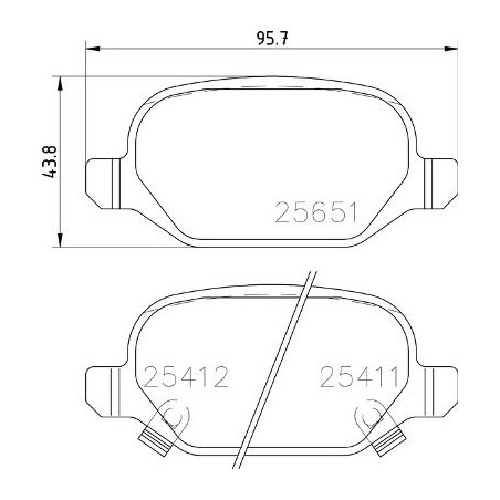 Σετ τακάκια, δισκόφρενα BREMBO P23151