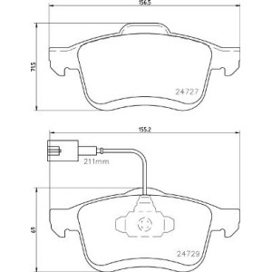 Σετ τακάκια, δισκόφρενα BREMBO P23163