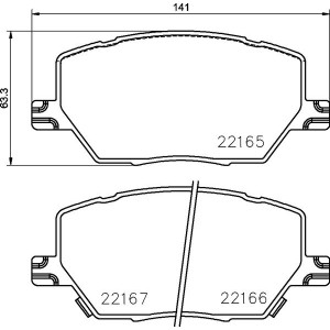 Brake Pad Set, disc brake BREMBO P23164