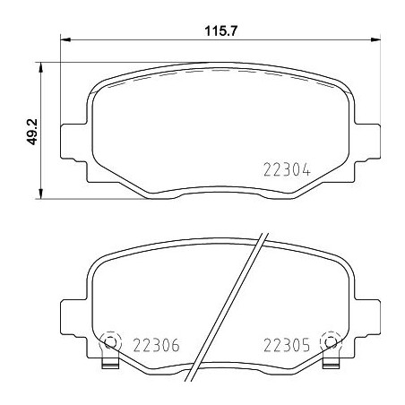 Σετ τακάκια, δισκόφρενα BREMBO P23177