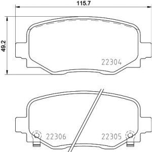 Brake Pad Set, disc brake BREMBO P23177