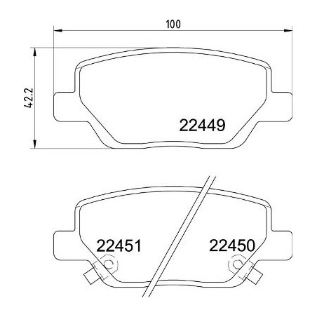 Brake Pad Set, disc brake BREMBO P23179