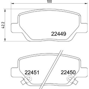 Σετ τακάκια, δισκόφρενα BREMBO P23179