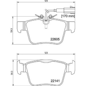 Brake Pad Set, disc brake BREMBO P23180