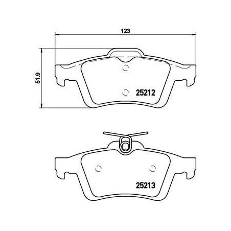 Brake Pad Set, disc brake BREMBO P24148X