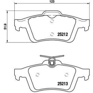Σετ τακάκια, δισκόφρενα BREMBO P24148X