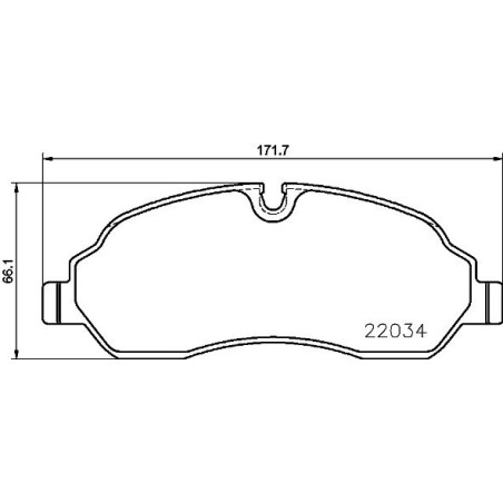 Brake Pad Set, disc brake BREMBO P24171