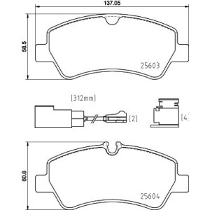 Brake Pad Set, disc brake BREMBO P24187