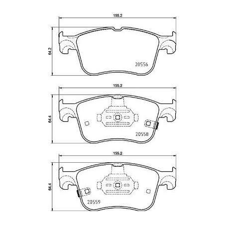 Brake Pad Set, disc brake BREMBO P24218