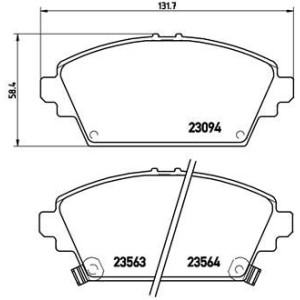 Σετ τακάκια, δισκόφρενα BREMBO P28029