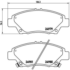 Brake Pad Set, disc brake BREMBO P28050
