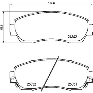 Brake Pad Set, disc brake BREMBO P28068