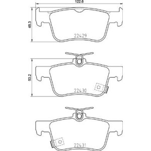 Brake Pad Set, disc brake BREMBO P28089