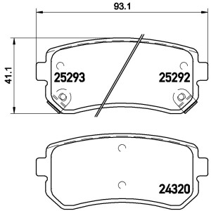 Brake Pad Set, disc brake BREMBO P30051