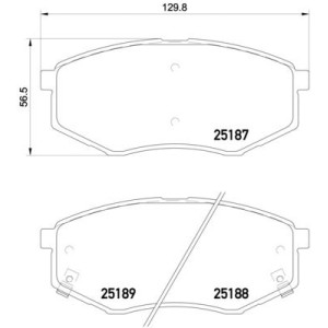 Brake Pad Set, disc brake BREMBO P30055