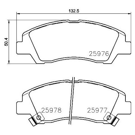 Brake Pad Set, disc brake BREMBO P30076