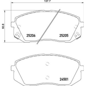 Σετ τακάκια, δισκόφρενα BREMBO P30093