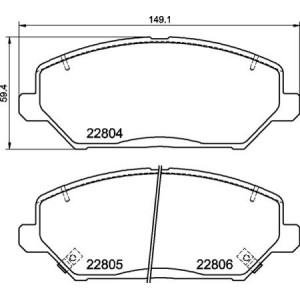 Brake Pad Set, disc brake BREMBO P30110