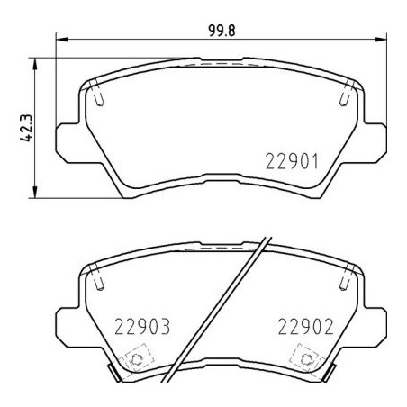 Brake Pad Set, disc brake BREMBO P30111