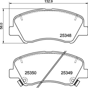 Brake Pad Set, disc brake BREMBO P30122