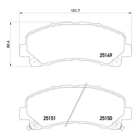 Brake Pad Set, disc brake BREMBO P34007