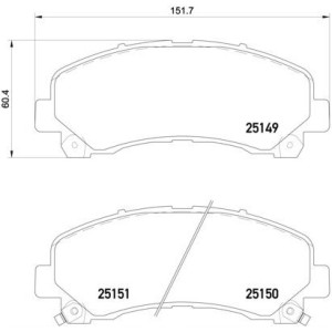 Brake Pad Set, disc brake BREMBO P34007