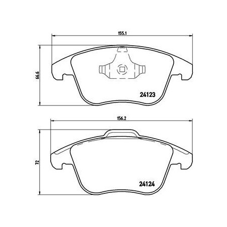 Brake Pad Set, disc brake BREMBO P44020