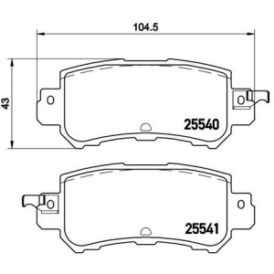 Brake Pad Set, disc brake BREMBO P49047