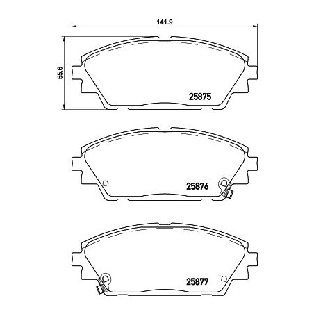 Brake Pad Set, disc brake BREMBO P49050