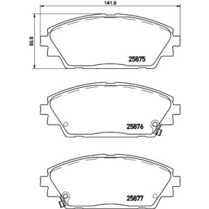 Brake Pad Set, disc brake BREMBO P49050