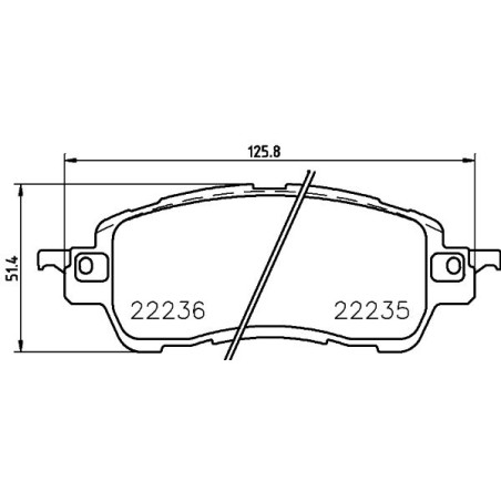 Brake Pad Set, disc brake BREMBO P49055