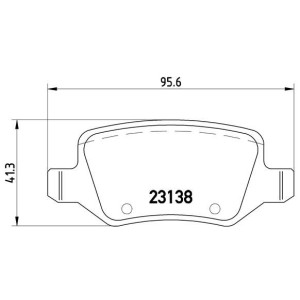 Brake Pad Set, disc brake BREMBO P50090