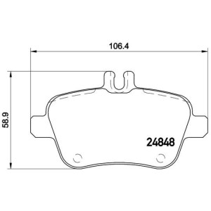 Brake Pad Set, disc brake BREMBO P50091