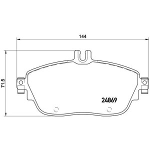 Brake Pad Set, disc brake BREMBO P50093
