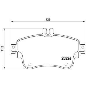 Brake Pad Set, disc brake BREMBO P50094