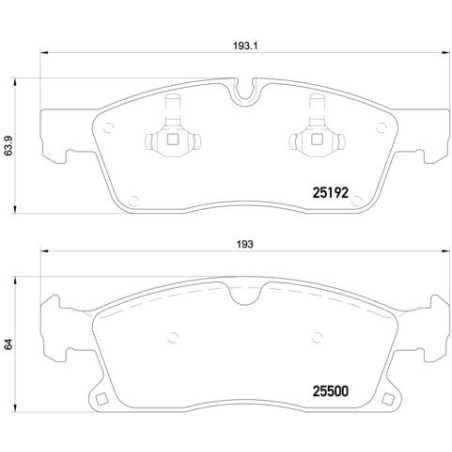 Brake Pad Set, disc brake BREMBO P50109